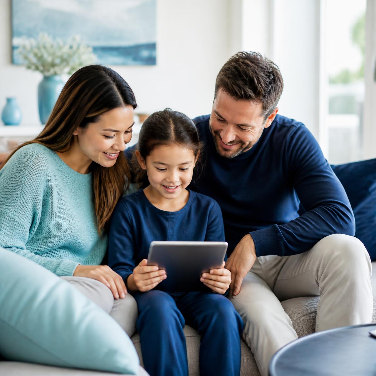 Familie nutzt HomeBridge gemeinsam